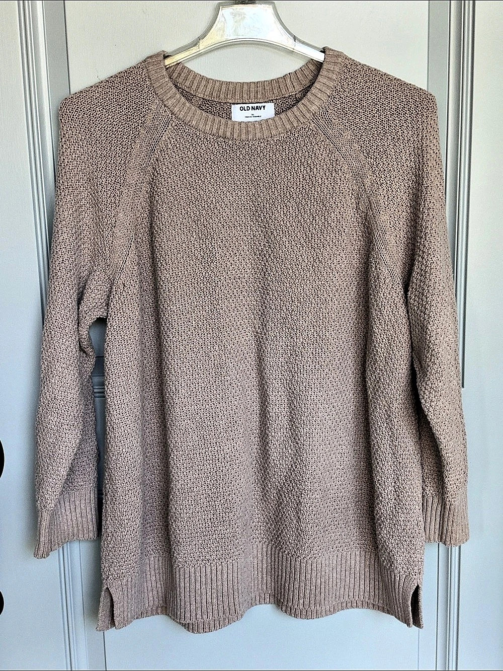 Old Navy Knit Crewneck Sweater Brown XL